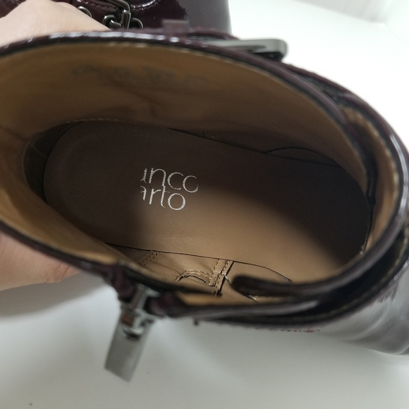 Franco Sarto Riddick burgandy patent leather boot - Picture 9 of 10
